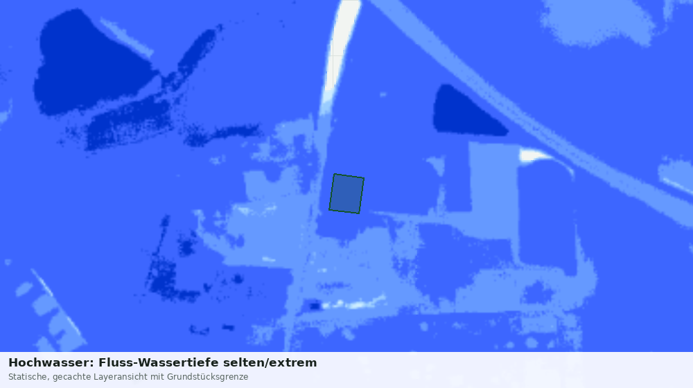 Statische Kartenansicht: Hochwasser: Fluss-Wassertiefe selten/extrem