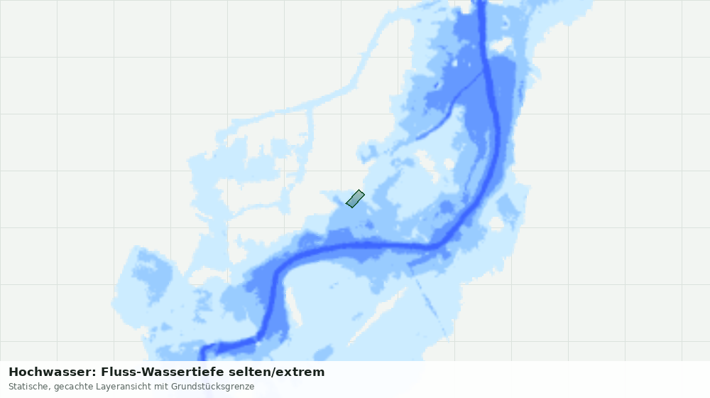 Statische Kartenansicht: Hochwasser: Fluss-Wassertiefe selten/extrem