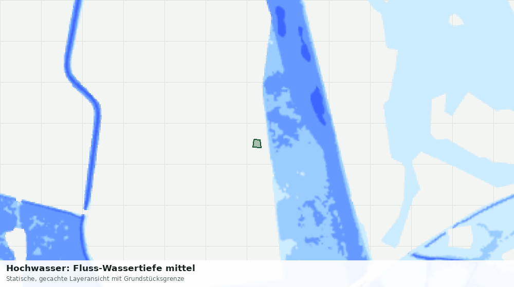 Statische Kartenansicht: Hochwasser: Fluss-Wassertiefe mittel