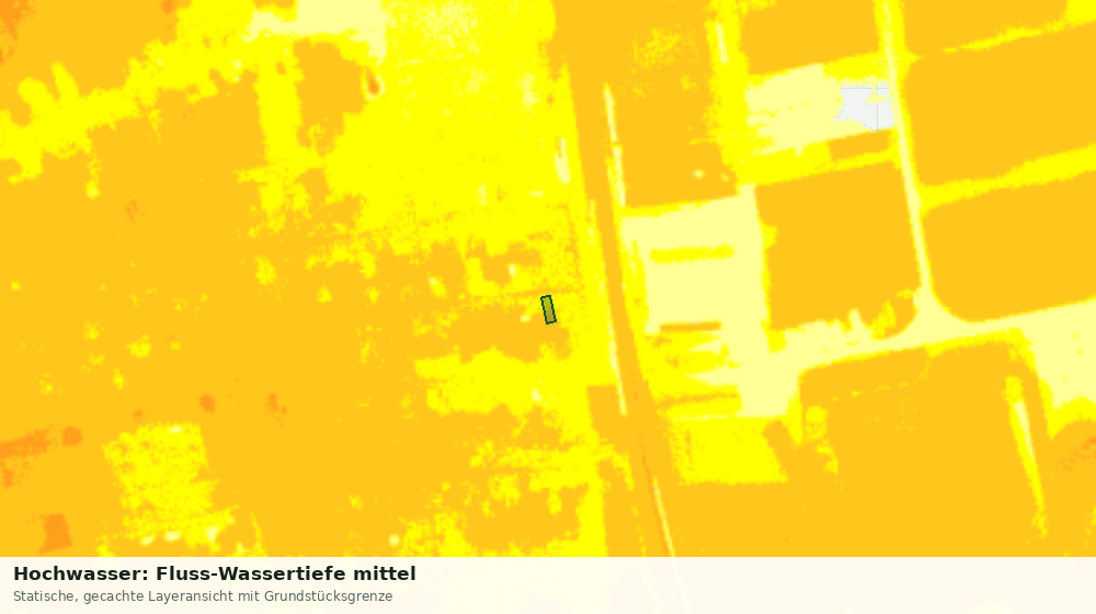 Statische Kartenansicht: Hochwasser: Fluss-Wassertiefe mittel