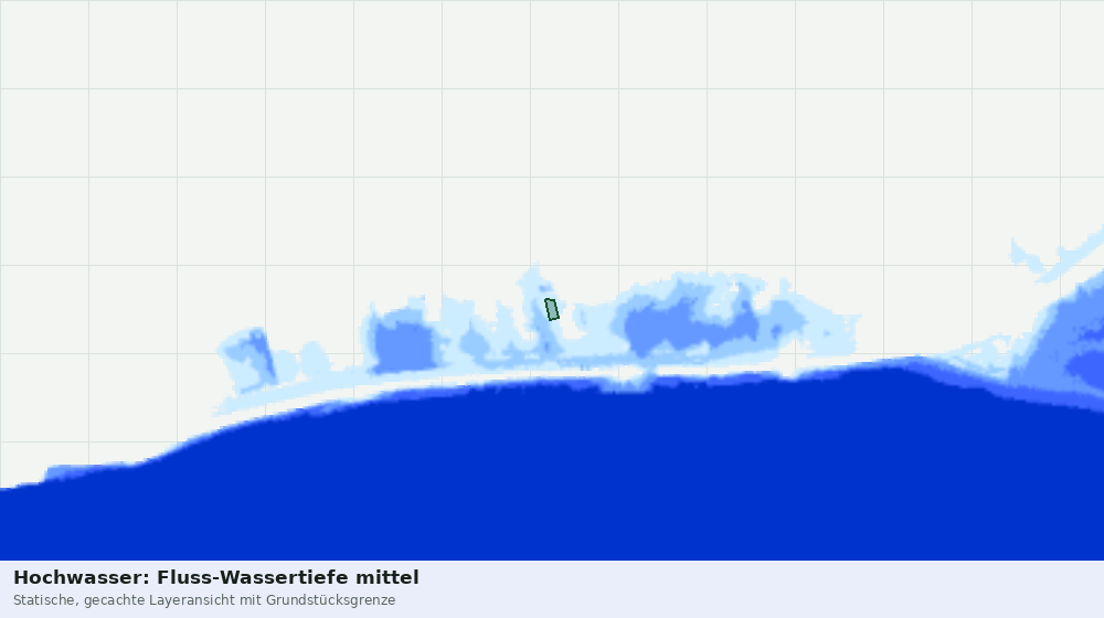 Statische Kartenansicht: Hochwasser: Fluss-Wassertiefe mittel
