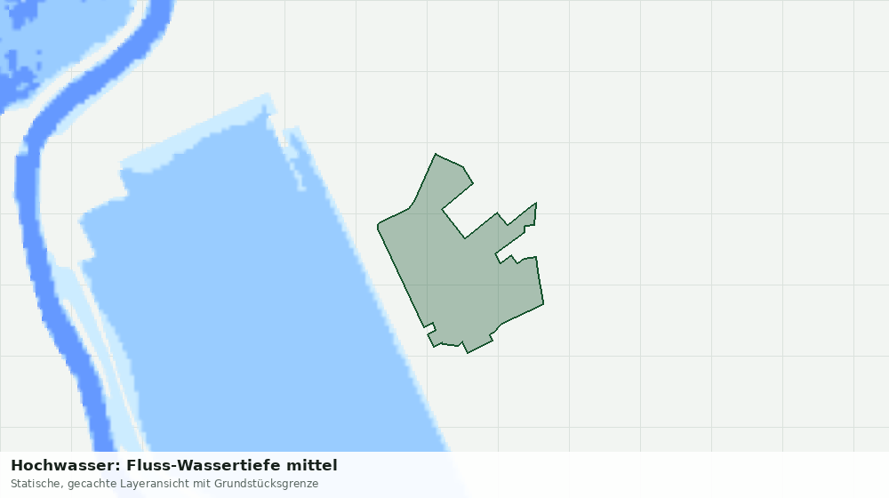 Statische Kartenansicht: Hochwasser: Fluss-Wassertiefe mittel