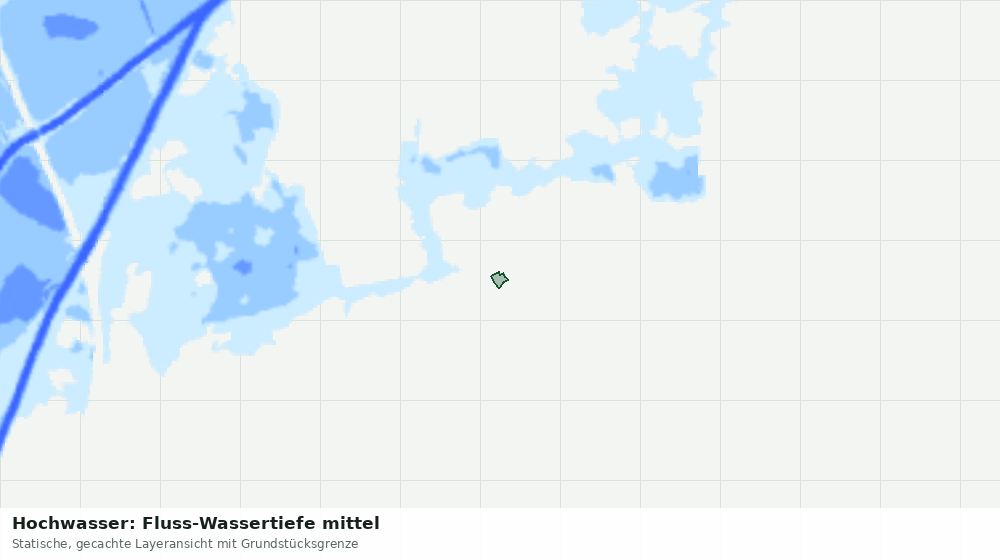 Statische Kartenansicht: Hochwasser: Fluss-Wassertiefe mittel