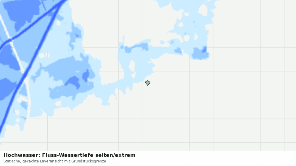 Statische Kartenansicht: Hochwasser: Fluss-Wassertiefe selten/extrem