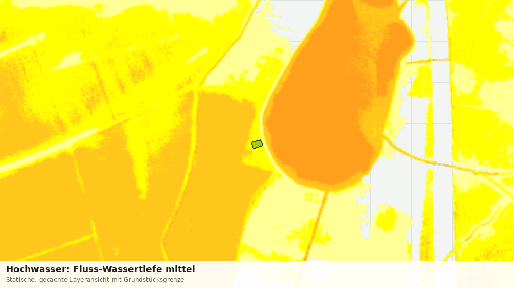 Statische Kartenansicht: Hochwasser: Fluss-Wassertiefe mittel