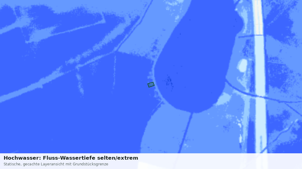 Statische Kartenansicht: Hochwasser: Fluss-Wassertiefe selten/extrem