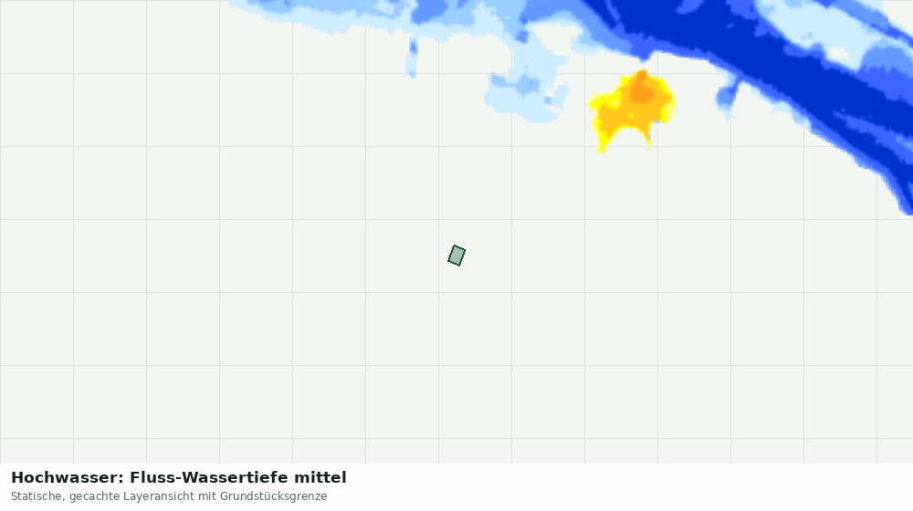 Statische Kartenansicht: Hochwasser: Fluss-Wassertiefe mittel