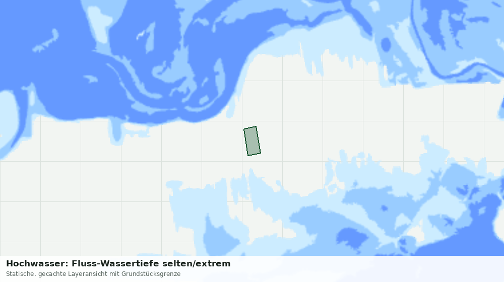 Statische Kartenansicht: Hochwasser: Fluss-Wassertiefe selten/extrem