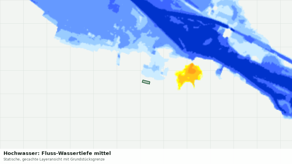 Statische Kartenansicht: Hochwasser: Fluss-Wassertiefe mittel