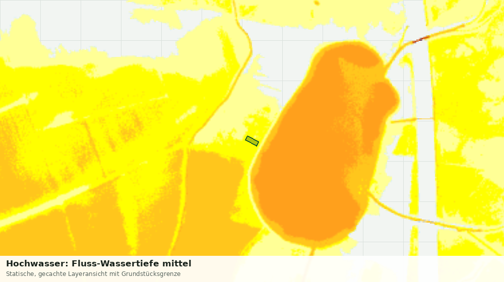 Statische Kartenansicht: Hochwasser: Fluss-Wassertiefe mittel