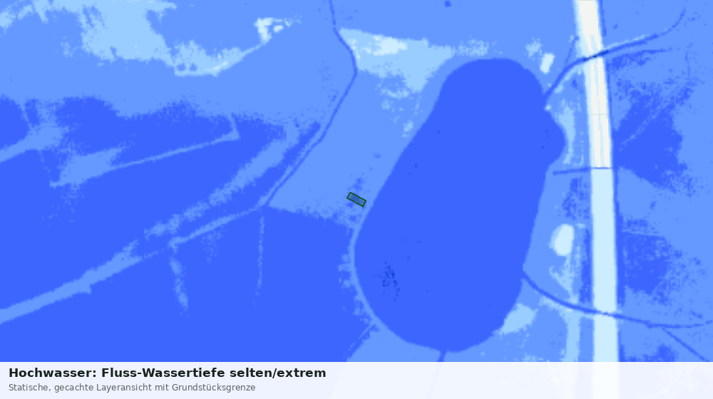 Statische Kartenansicht: Hochwasser: Fluss-Wassertiefe selten/extrem