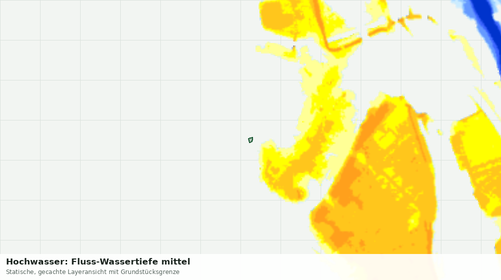 Statische Kartenansicht: Hochwasser: Fluss-Wassertiefe mittel