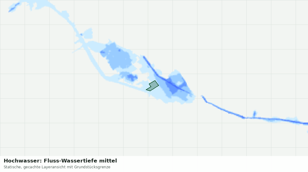 Statische Kartenansicht: Hochwasser: Fluss-Wassertiefe mittel