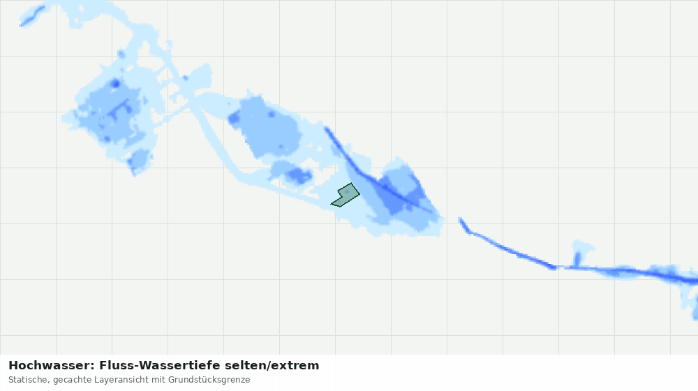 Statische Kartenansicht: Hochwasser: Fluss-Wassertiefe selten/extrem
