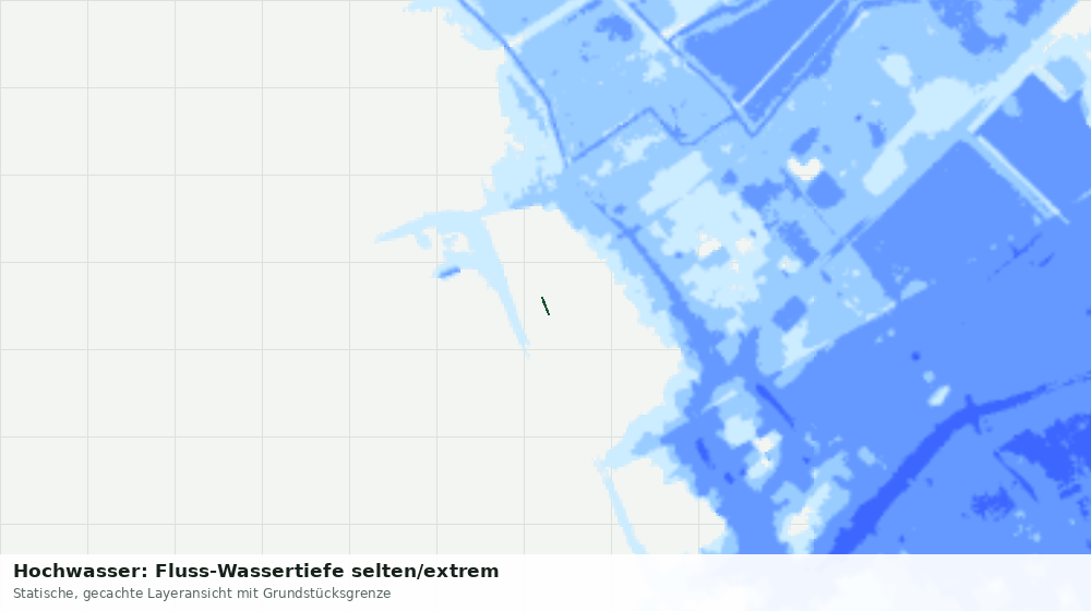 Statische Kartenansicht: Hochwasser: Fluss-Wassertiefe selten/extrem