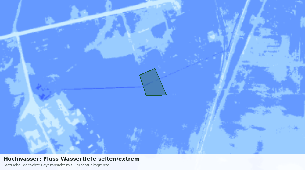 Statische Kartenansicht: Hochwasser: Fluss-Wassertiefe selten/extrem