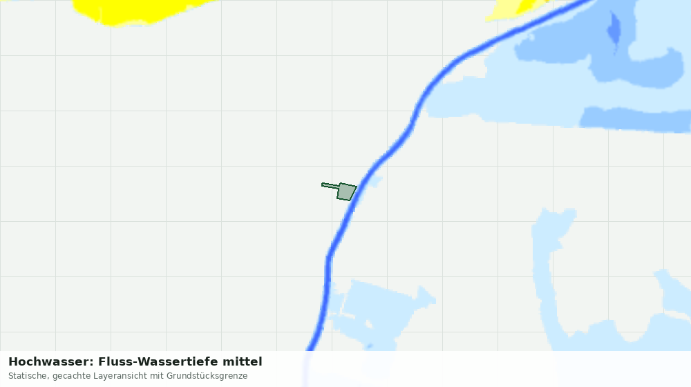 Statische Kartenansicht: Hochwasser: Fluss-Wassertiefe mittel