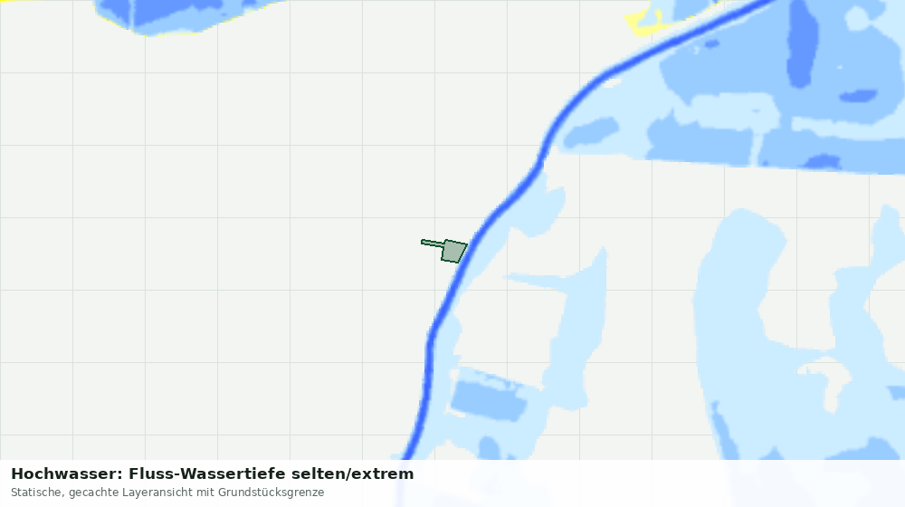 Statische Kartenansicht: Hochwasser: Fluss-Wassertiefe selten/extrem