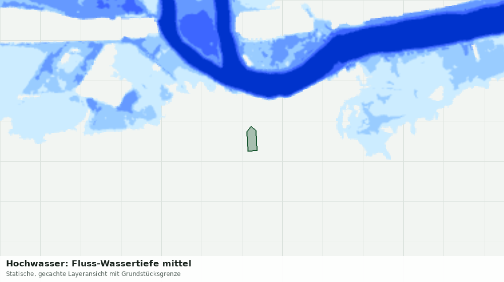 Statische Kartenansicht: Hochwasser: Fluss-Wassertiefe mittel