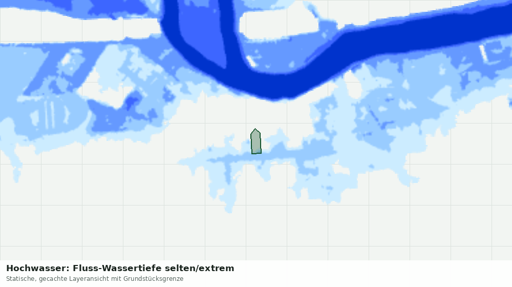 Statische Kartenansicht: Hochwasser: Fluss-Wassertiefe selten/extrem