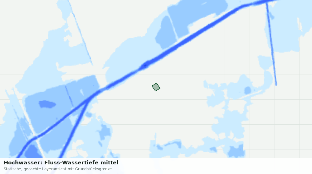 Statische Kartenansicht: Hochwasser: Fluss-Wassertiefe mittel
