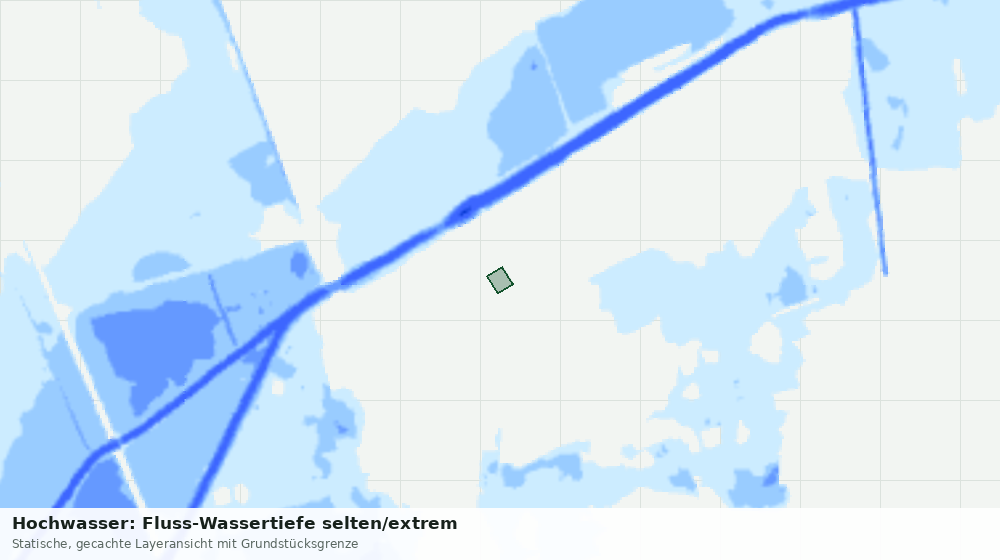 Statische Kartenansicht: Hochwasser: Fluss-Wassertiefe selten/extrem