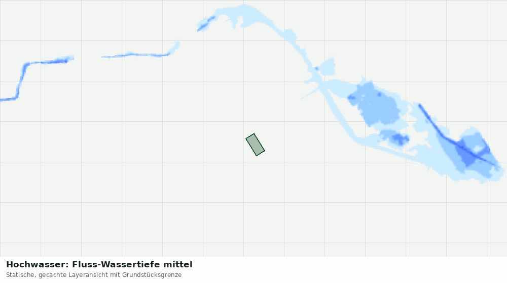Statische Kartenansicht: Hochwasser: Fluss-Wassertiefe mittel