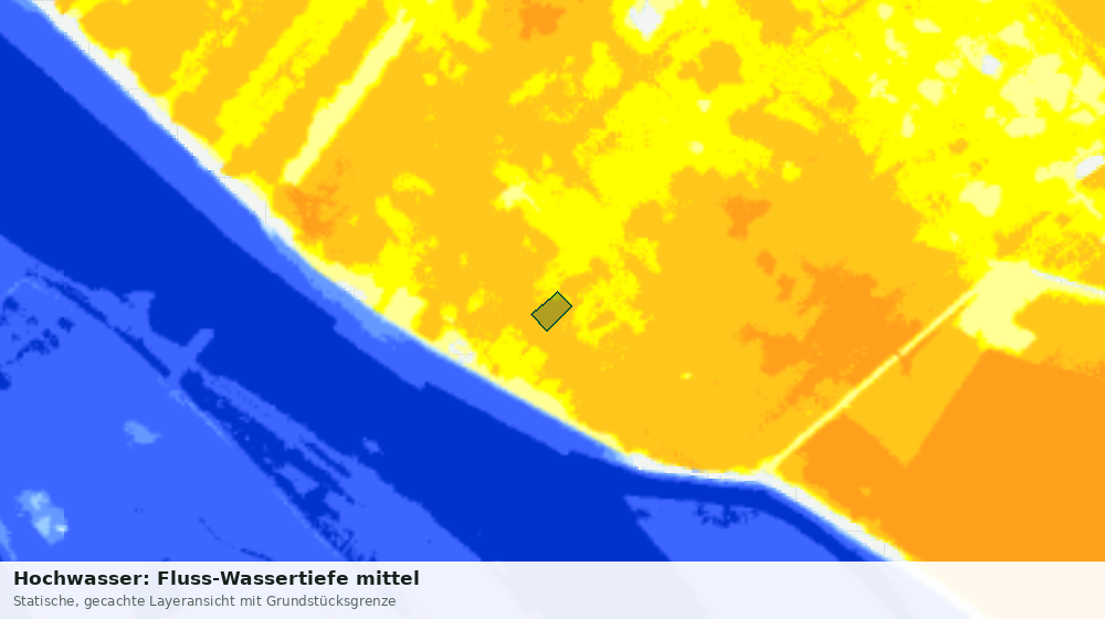 Statische Kartenansicht: Hochwasser: Fluss-Wassertiefe mittel