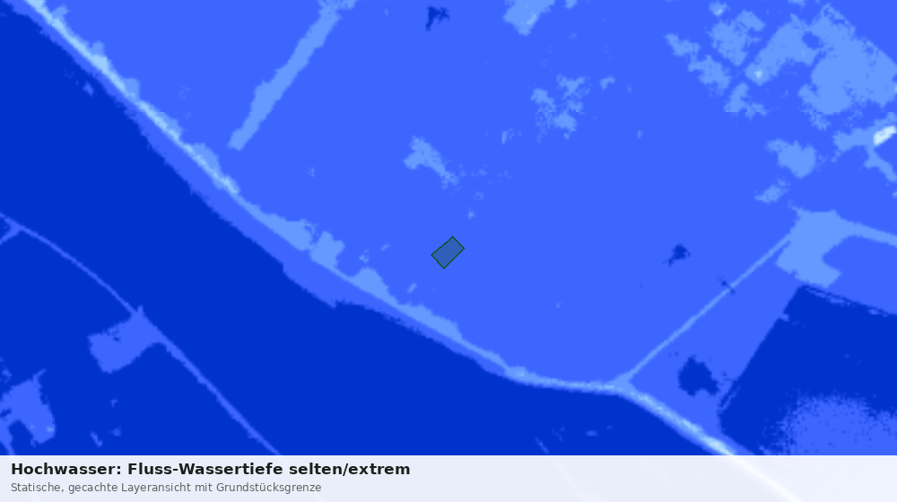 Statische Kartenansicht: Hochwasser: Fluss-Wassertiefe selten/extrem