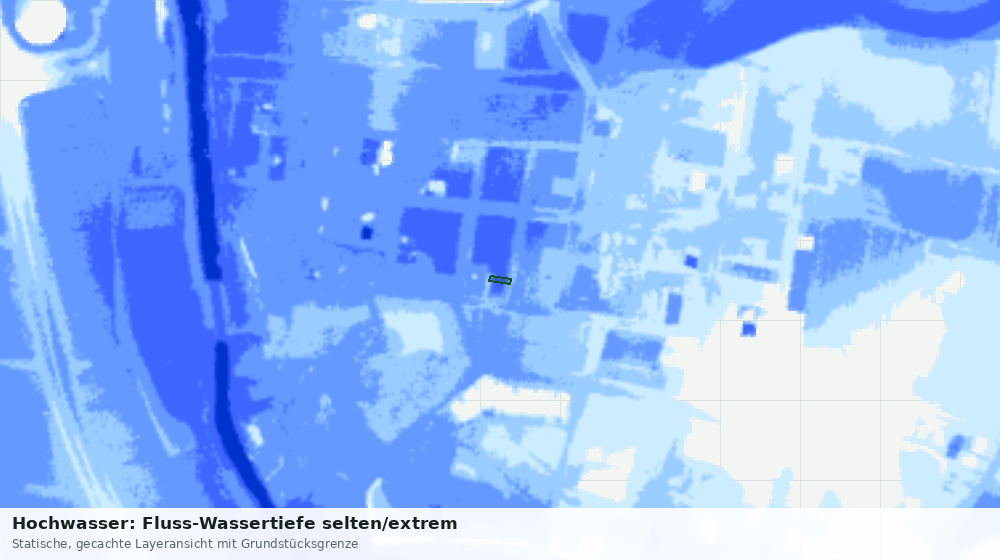 Statische Kartenansicht: Hochwasser: Fluss-Wassertiefe selten/extrem