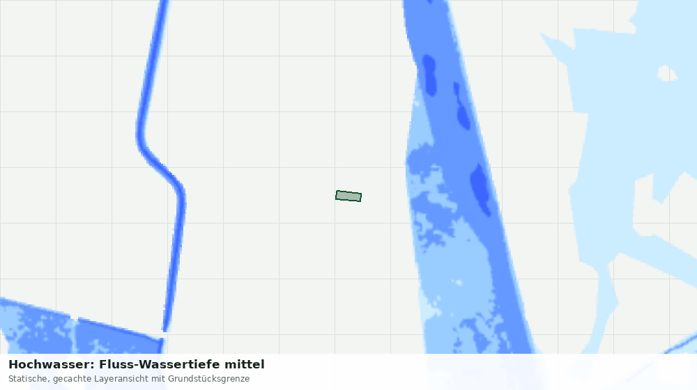 Statische Kartenansicht: Hochwasser: Fluss-Wassertiefe mittel