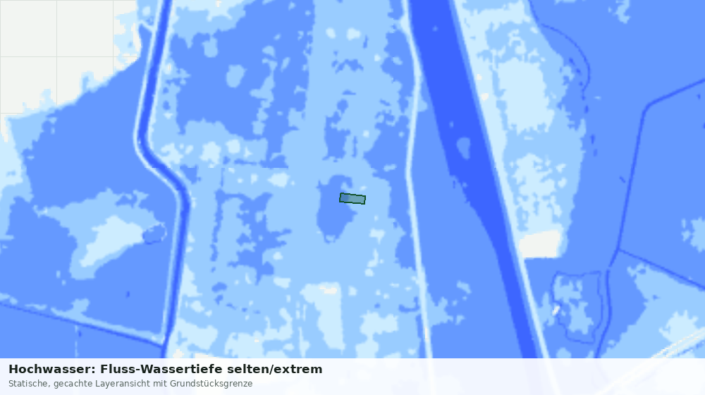 Statische Kartenansicht: Hochwasser: Fluss-Wassertiefe selten/extrem