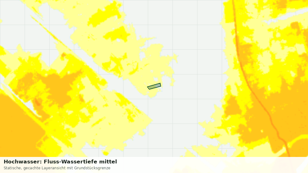 Statische Kartenansicht: Hochwasser: Fluss-Wassertiefe mittel