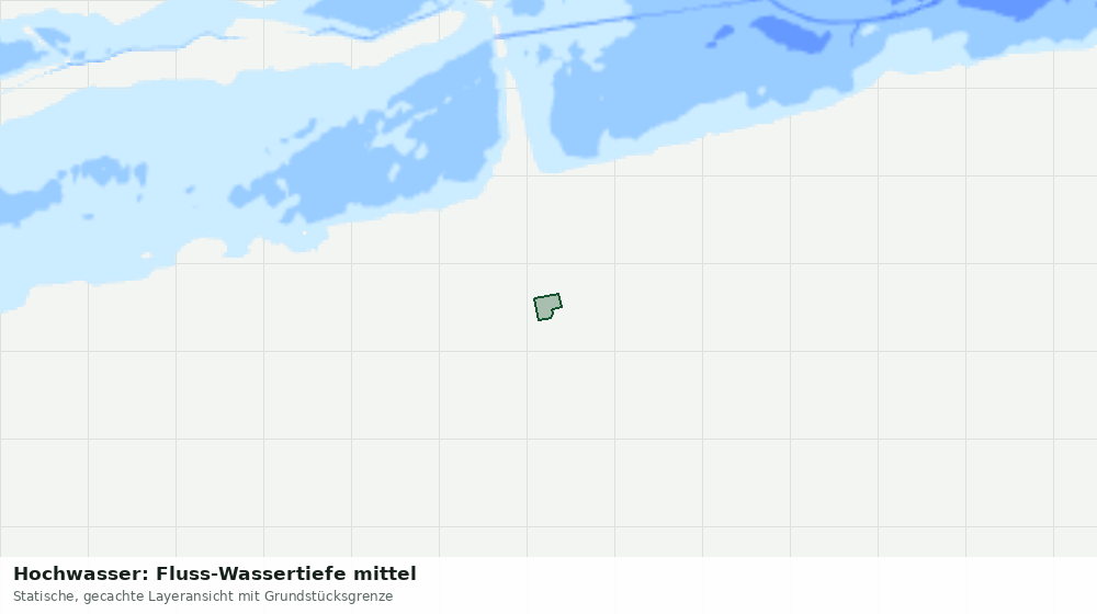 Statische Kartenansicht: Hochwasser: Fluss-Wassertiefe mittel