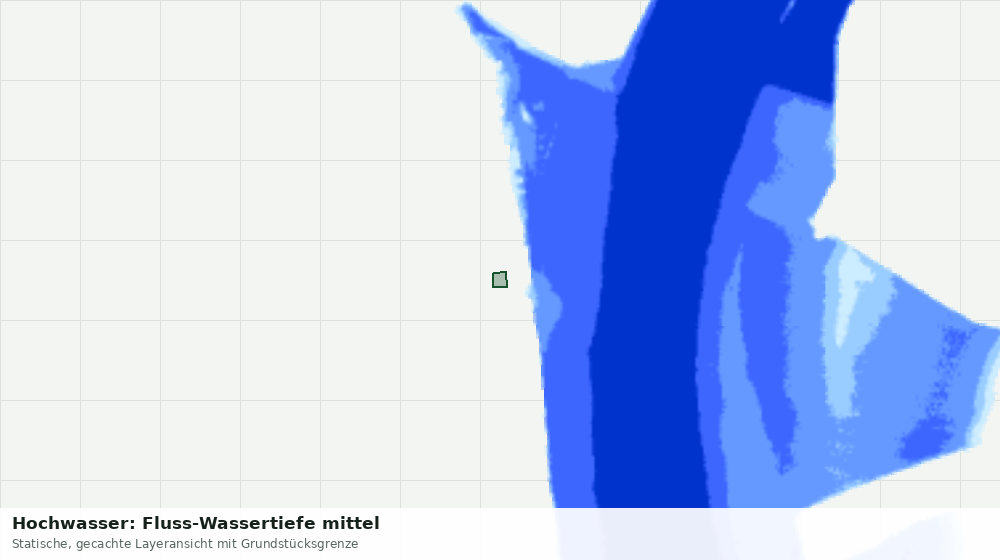 Statische Kartenansicht: Hochwasser: Fluss-Wassertiefe mittel