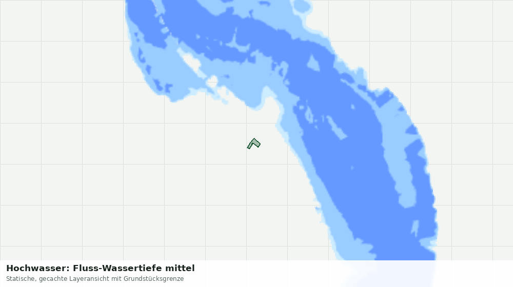 Statische Kartenansicht: Hochwasser: Fluss-Wassertiefe mittel