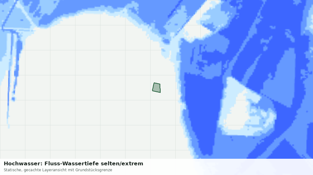 Statische Kartenansicht: Hochwasser: Fluss-Wassertiefe selten/extrem