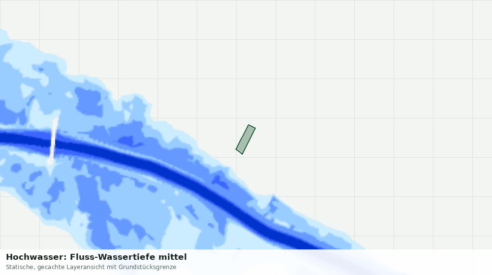 Statische Kartenansicht: Hochwasser: Fluss-Wassertiefe mittel