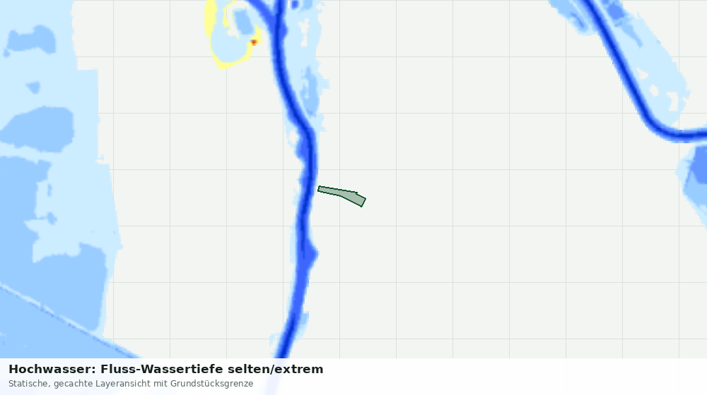 Statische Kartenansicht: Hochwasser: Fluss-Wassertiefe selten/extrem