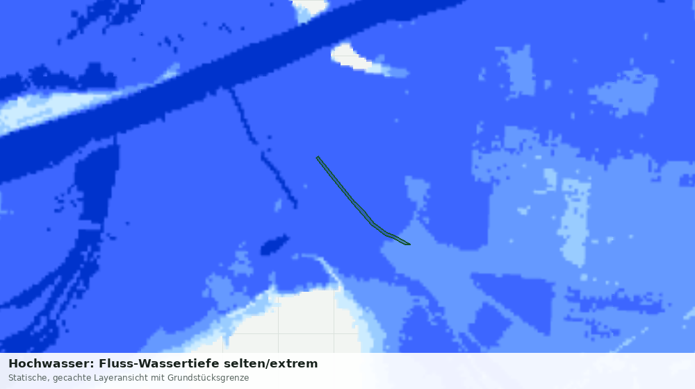 Statische Kartenansicht: Hochwasser: Fluss-Wassertiefe selten/extrem