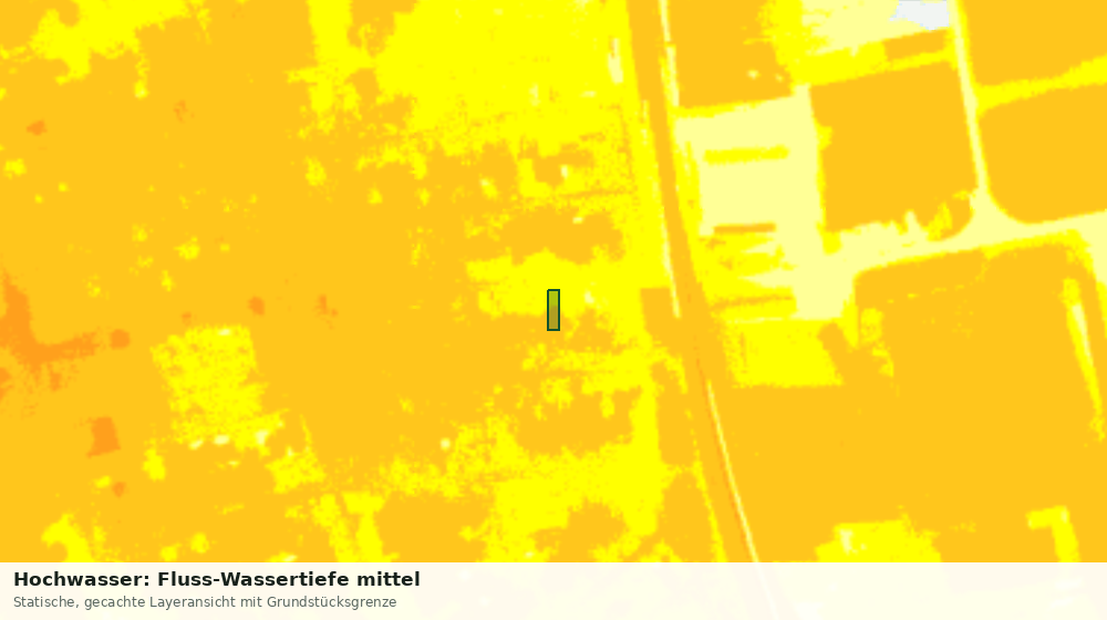 Statische Kartenansicht: Hochwasser: Fluss-Wassertiefe mittel