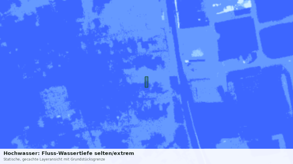Statische Kartenansicht: Hochwasser: Fluss-Wassertiefe selten/extrem