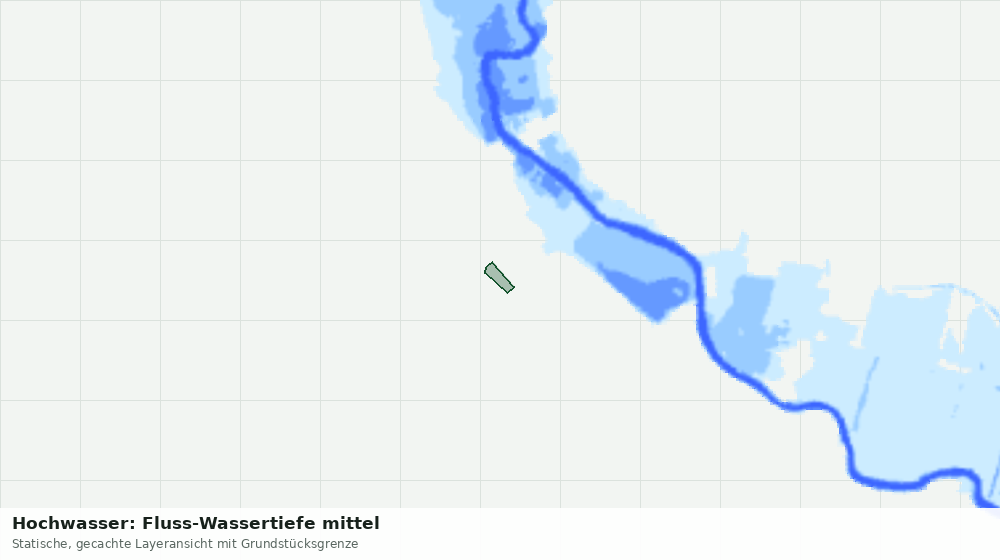 Statische Kartenansicht: Hochwasser: Fluss-Wassertiefe mittel