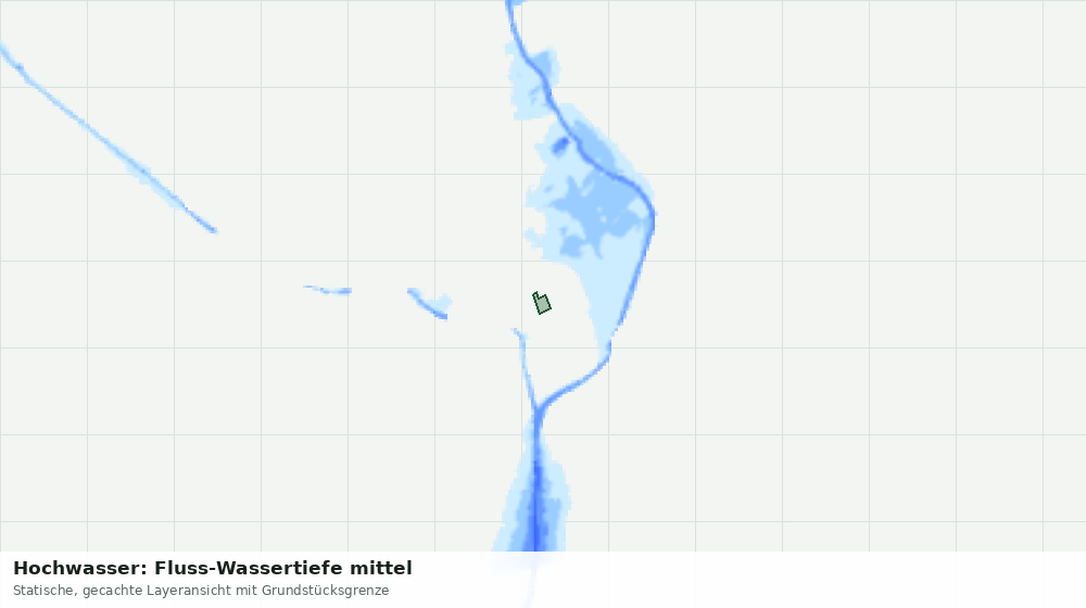 Statische Kartenansicht: Hochwasser: Fluss-Wassertiefe mittel