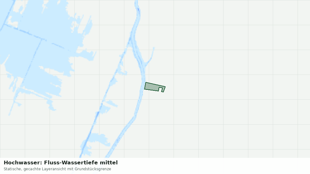 Statische Kartenansicht: Hochwasser: Fluss-Wassertiefe mittel