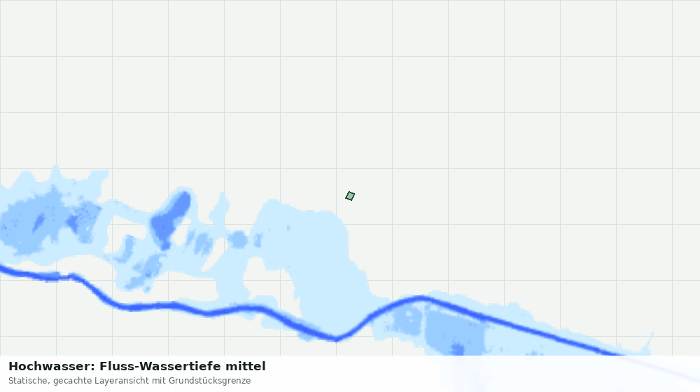 Statische Kartenansicht: Hochwasser: Fluss-Wassertiefe mittel