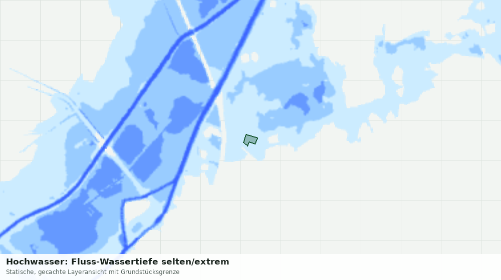 Statische Kartenansicht: Hochwasser: Fluss-Wassertiefe selten/extrem