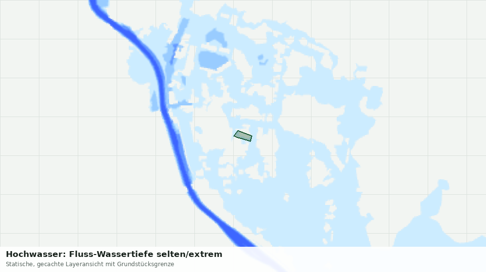 Statische Kartenansicht: Hochwasser: Fluss-Wassertiefe selten/extrem