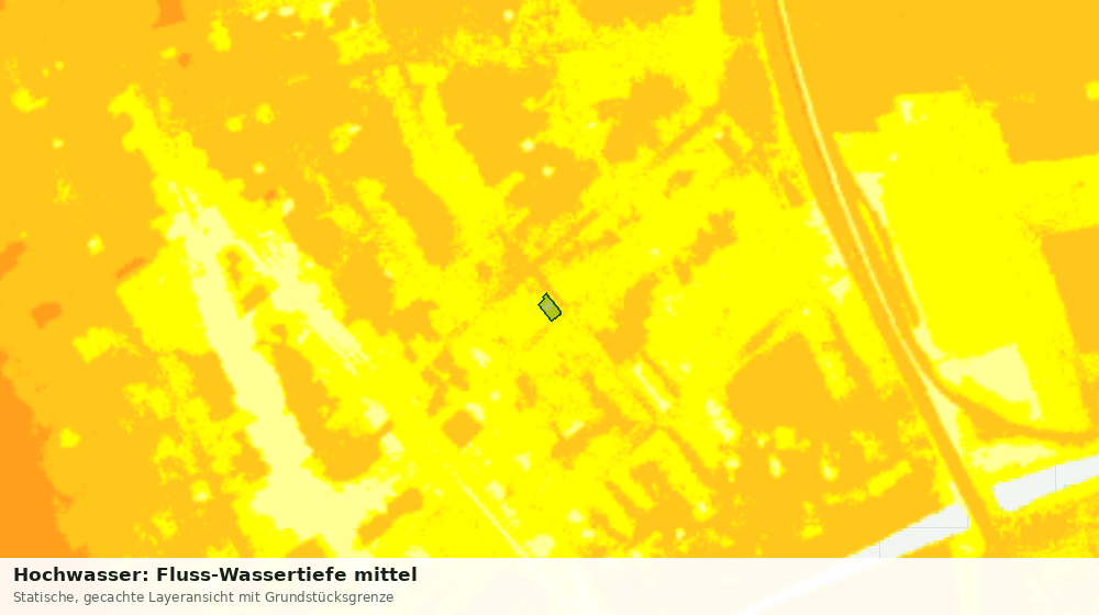 Statische Kartenansicht: Hochwasser: Fluss-Wassertiefe mittel