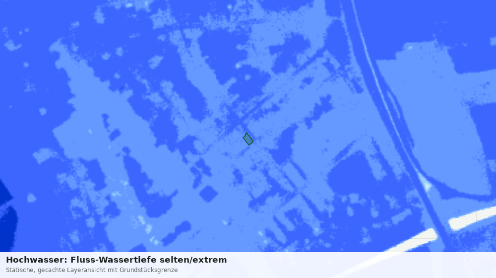 Statische Kartenansicht: Hochwasser: Fluss-Wassertiefe selten/extrem